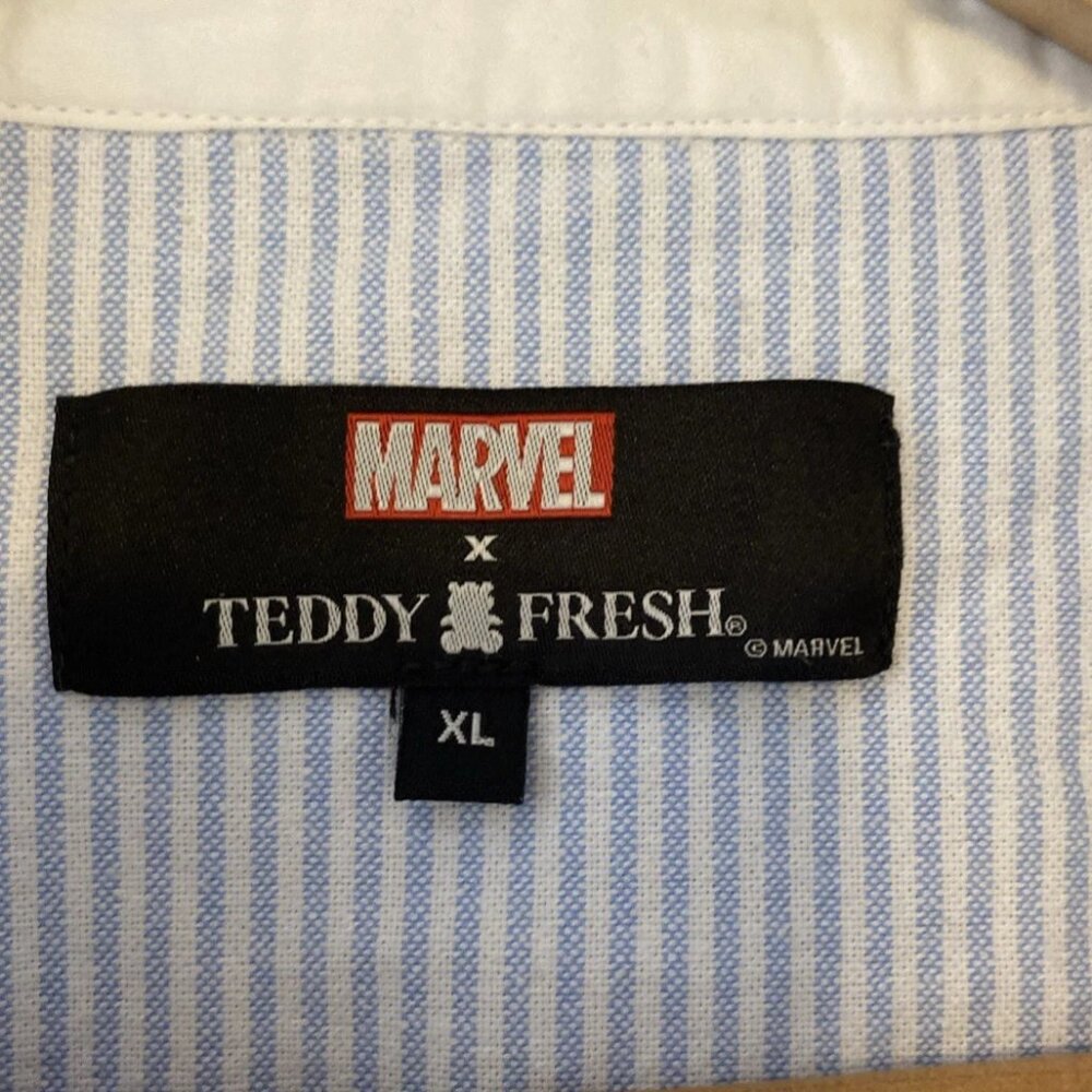 Men's Teddy Fresh x Marvel button up shirt sz. XL - Picture 5 of 7